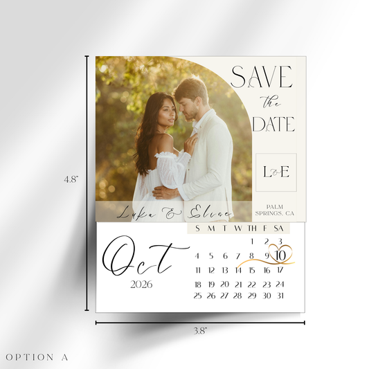 Save the Date Personalized Photo Calendar Magnets