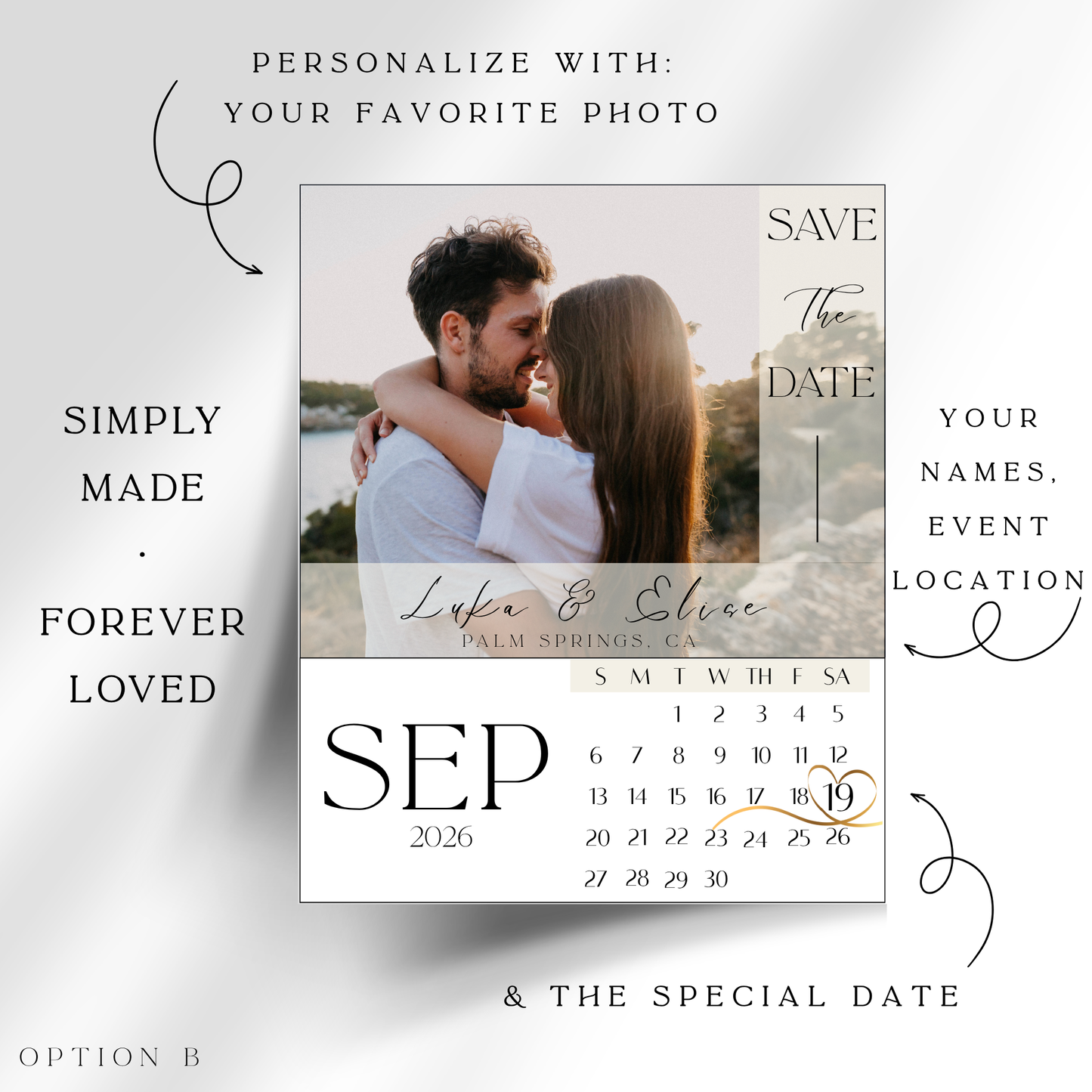 Save the Date Personalized Photo Calendar Magnets