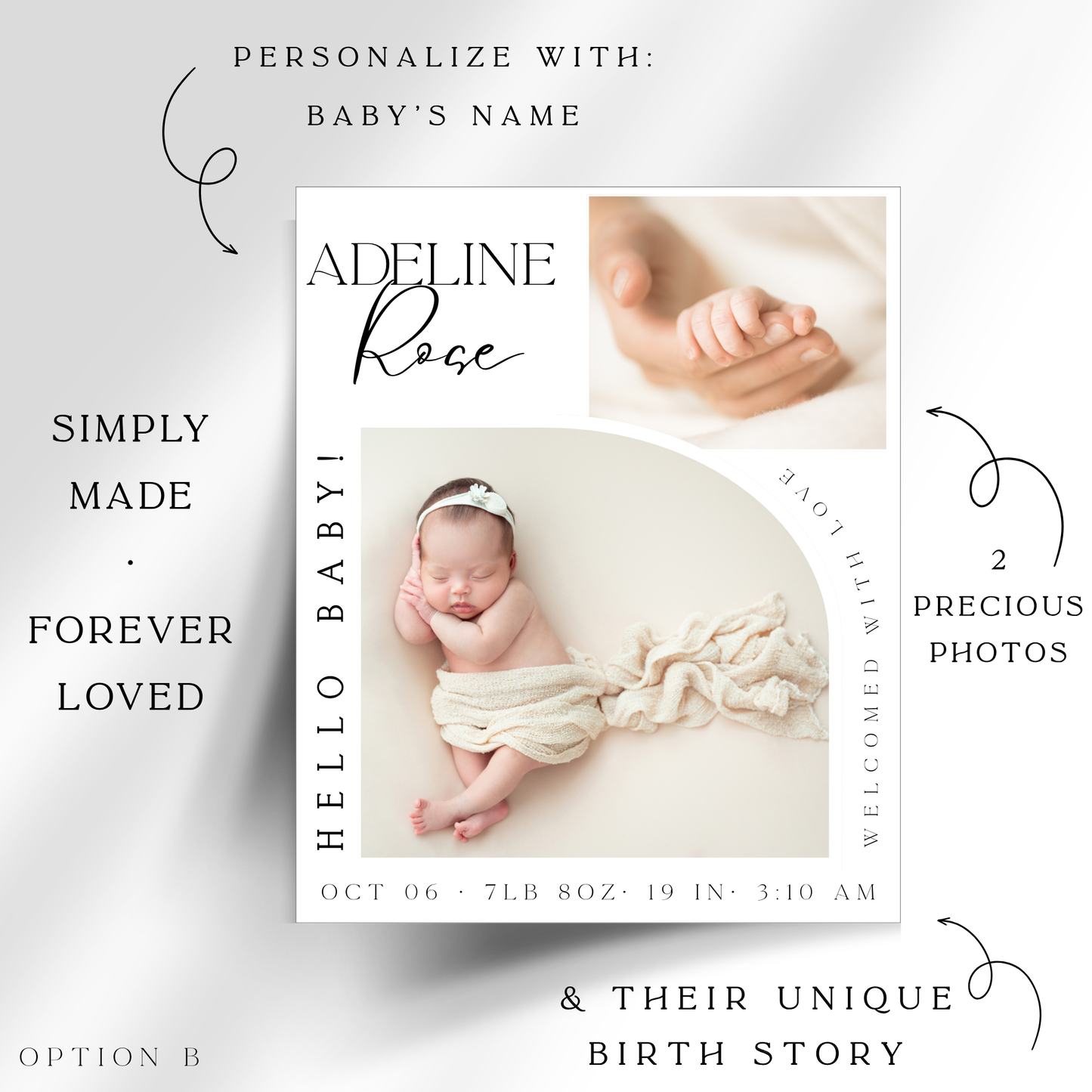 Birth Announcement Personalized Photo Magnets
