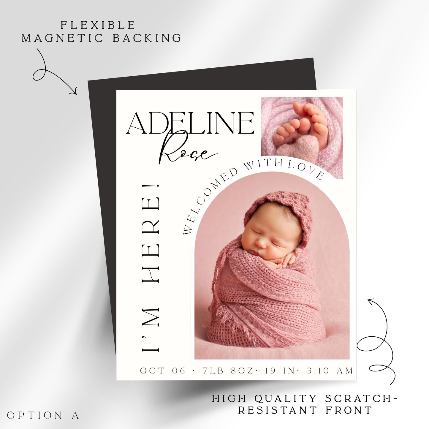 Birth Announcement Personalized Photo Magnets