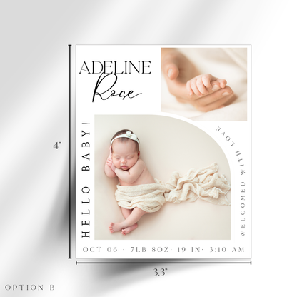 Birth Announcement Personalized Photo Magnets
