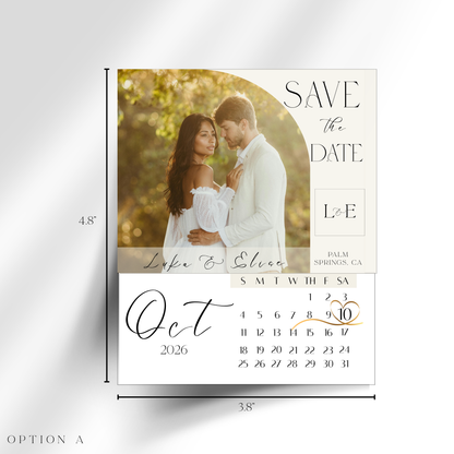 Save the Date Personalized Photo Calendar Magnets