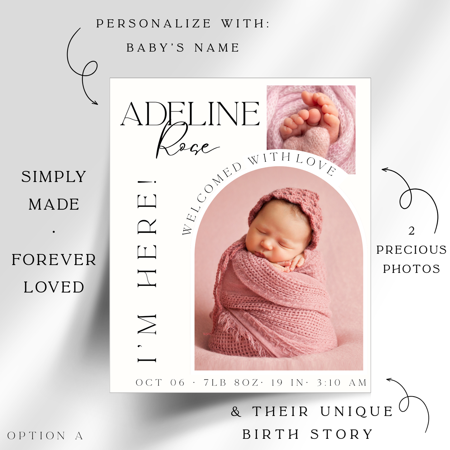 Birth Announcement Personalized Photo Magnets