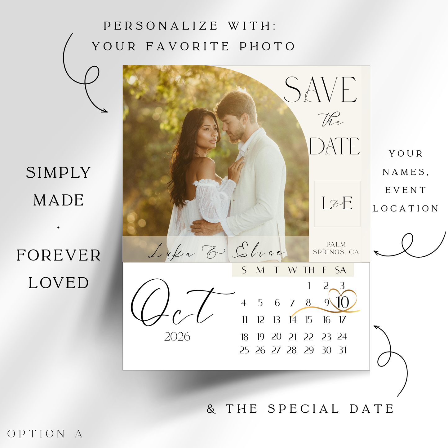 Save the Date Personalized Photo Calendar Magnets