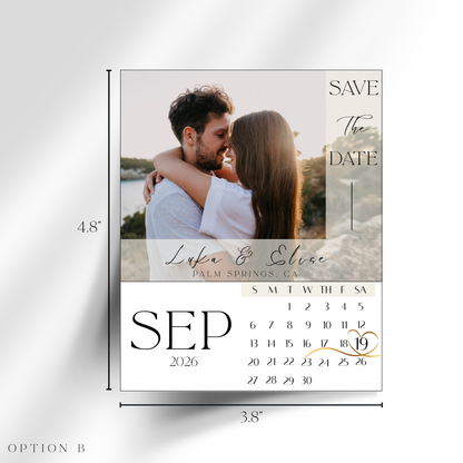 Save the Date Personalized Photo Calendar Magnets
