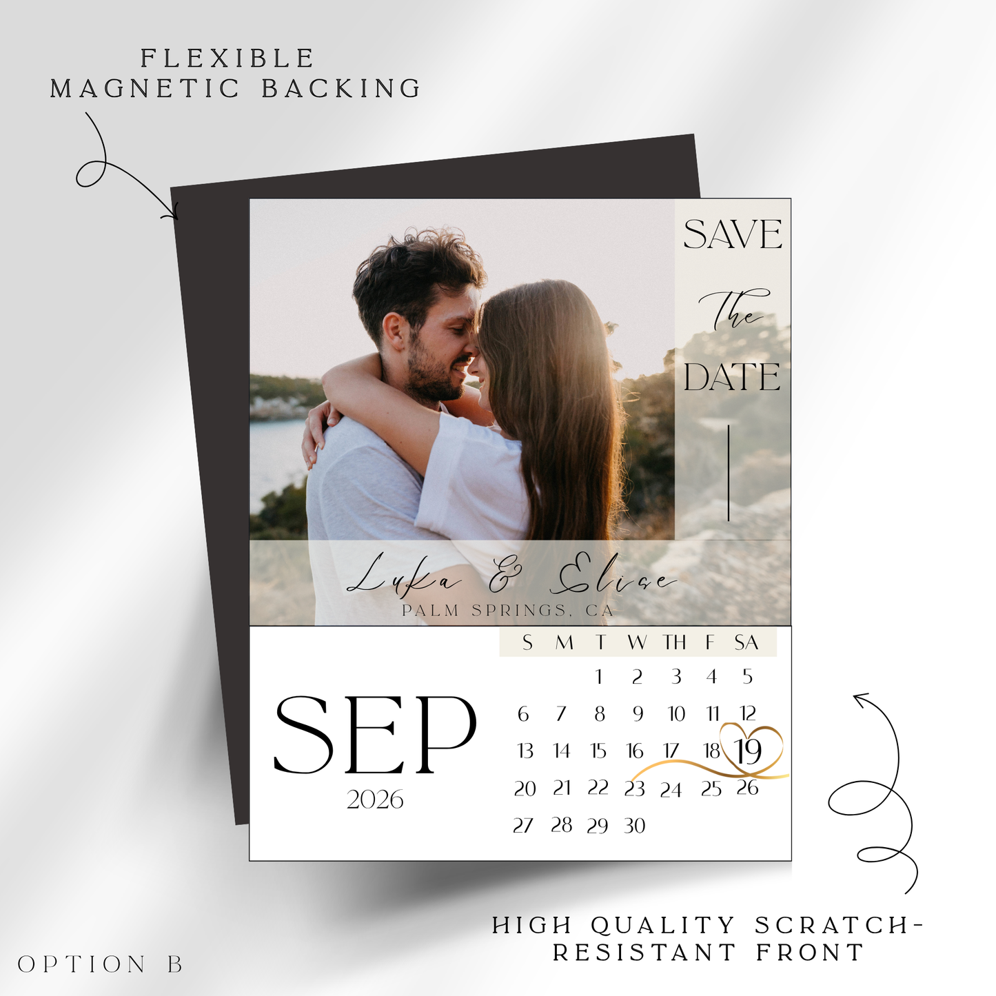 Save the Date Personalized Photo Calendar Magnets