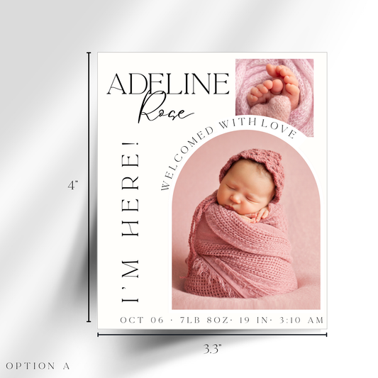 Birth Announcement Personalized Photo Magnets