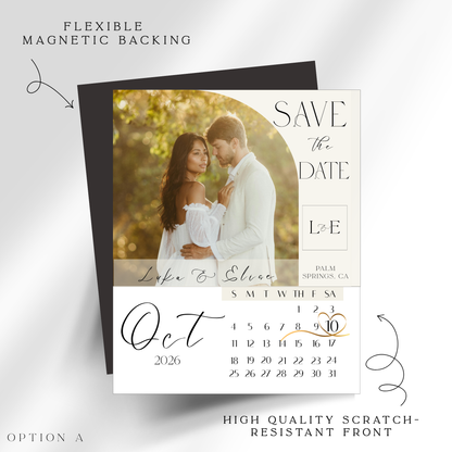 Save the Date Personalized Photo Calendar Magnets